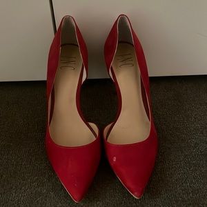 INC Red Suede Stilletos
